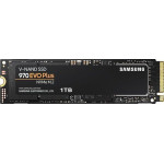 Жесткий диск SSD 1Тб Samsung 970 EVO Plus (2280, 3500/3300 Мб/с, 550000 IOPS, PCI-E, 1024Мб, для ноутбука и настольного компьютера)
