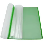 Папка-скоросшиватель Бюрократ -PS10GRN (A4, пластик, 10 вкладышей, боковая перфорация, зеленый)