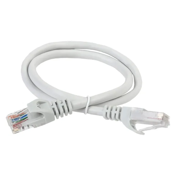 Патч-корд IEK PC01-C5EU-05M (RJ45(m), RJ45(m), внутренний, 0,5м, 5E, 4пары, U/UTP, серый)