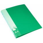 Папка с зажимом Бюрократ PZ07CGREEN (зажимов 1, A4, пластик, толщина пластика 0,7мм, карман внутренний и торцевой с бумажной вставкой, зеленый)