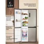 Холодильник Lex LCD450XID (No Frost, A+, 3-камерный, Side by Side, объем 417:288/129л, инверторный компрессор, серебристый металлик)