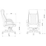 Кресло руководителя Бюрократ T-9924WALNUT