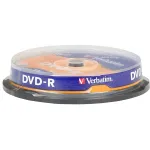 Диск DVD-R Verbatim (4.7Гб, 16x, cake box, 10)