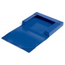Папка-короб Бюрократ -BA40/07BLUE (A4, пластик, толщина пластика 0,7мм, на резинке, ширина корешка 40мм, синий) [BA40/07BLUE]