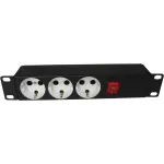 Блок распределения питания ЦМО БР-3П-10-9005 (10А, горизонтальное, 3xSchuko, базовые, без вилки)