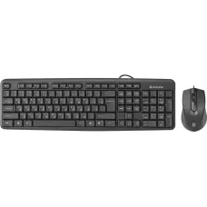 Клавиатура и мышь DEFENDER и Dakota C-270 Black USB (классическая мембранная, 104кл, светодиодная, кнопок 3, 1000dpi)