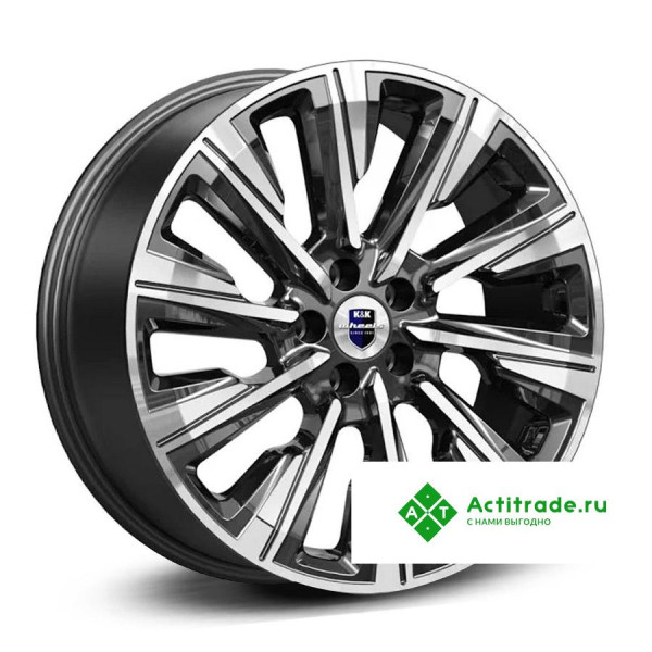 КиК Галего R19/7.5J PCD 5x114,3 ET 49 ЦО 67,1 черный с полированной лицевой поверхностью