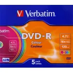 Диск DVD-R Verbatim (4.7Гб, 16x, slim case, 5)
