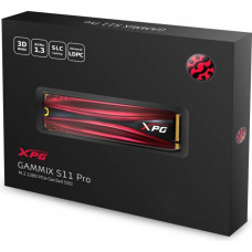 Жесткий диск SSD 256Гб ADATA GAMMIX S11 (2280, 3500/1200 Мб/с, 290000 IOPS, PCI Express, для ноутбука и настольного компьютера) [AGAMMIXS11P-256GT-C]