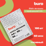 Папка-вкладыш Buro 1496929 (тисненые, А4+, 60мкм, упаковка 50шт)