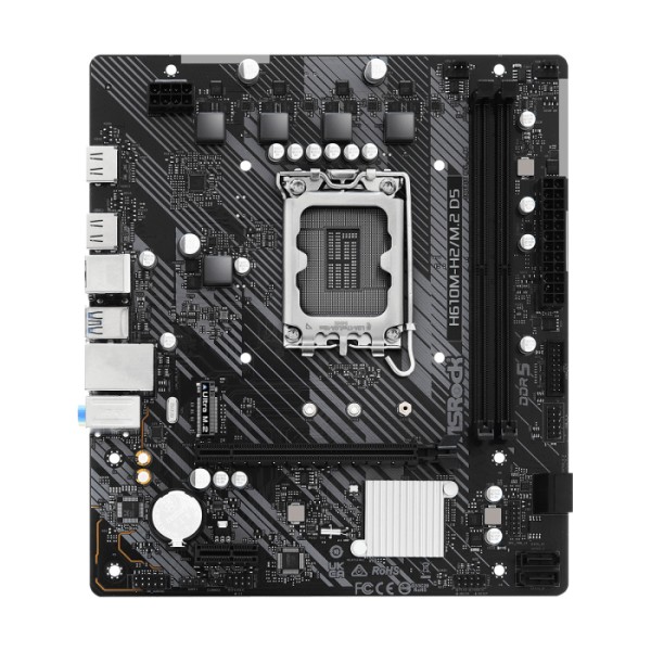 Материнская плата ASRock H610M-H2/M.2 D5 (SocketLGA1700, Intel H610, 2xDDR5, microATX)