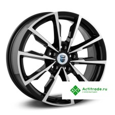 КиК Меренге R17/7.5J PCD 5x112 ET 45 ЦО 66,6 черный с полированной лицевой поверхностью