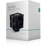 Кулер для процессора DeepCool AK400 ZERO DARK PLUS (Socket: 1150, 1151, 1151-v2, 1155, 1156, 1200, 1700, AM4, алюминий+медь, 28дБ, 4-pin PWM)