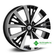 КиК Марвел R19/7.5J PCD 5x114,3 ET 40 ЦО 66,1 черный глянцевый с полированной лицевой поверхностью