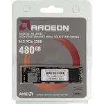Жесткий диск SSD 480Гб AMD Radeon R5 (2280, 2100/1600 Мб/с, 225694 IOPS)
