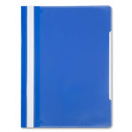 Папка-скоросшиватель Бюрократ -PS-K20BLU (A4, прозрачный верхний лист, пластик, карман на лицевой стороне, синий)