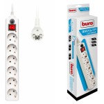 Сетевой фильтр Buro 600SH-3-W (3м, 6xEURO, 2,2кВт, 10А)