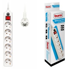 Сетевой фильтр Buro 600SH-3-W (3м, 6xEURO, 2,2кВт, 10А) [600SH-3-W]