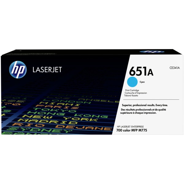 Тонер-картридж HP 651A (голубой; 16000стр; LJ 700, 775)