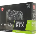 Видеокарта GeForce RTX 3060 1680МГц 12Гб MSI VENTUS (GDDR6, 192бит, 1xHDMI, 3xDP)