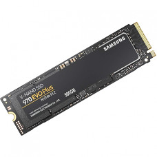 Жесткий диск SSD 500Гб Samsung 970 Evo Plus (2280, 3500/3200 Мб/с, 550000 IOPS, PCI-E, 512Мб, для ноутбука и настольного компьютера) [MZ-V7S500BW]