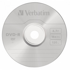 Диск DVD-R Verbatim (4.7Гб, 16x, cake box, 10) [43523]