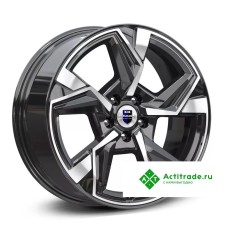 КиК Кайан R18/7.5J PCD 5x114,3 ET 33 ЦО 67,1 черный с полированной лицевой поверхностью
