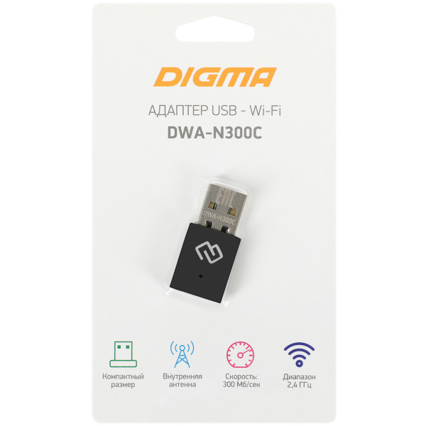 Сетевой адаптер DIGMA DWA-N300C