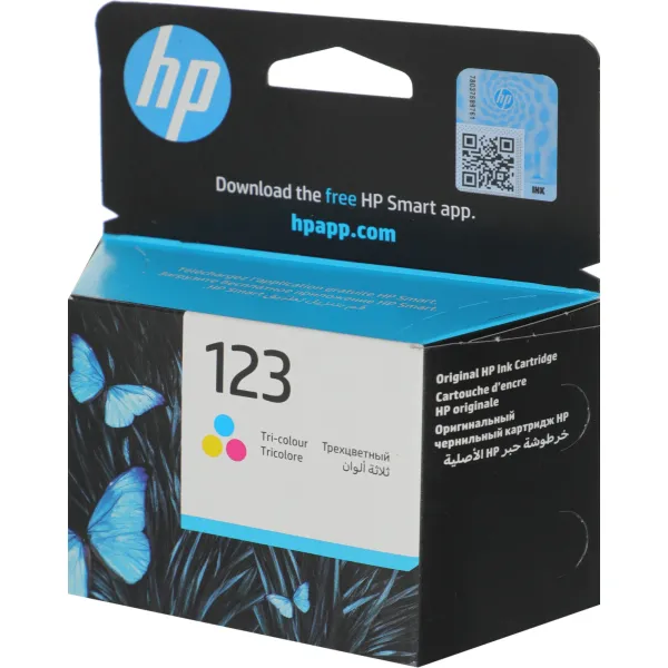 Чернильный картридж HP 123 (многоцветный; 100стр; DJ 2130, 2620, 2630, 2632)
