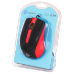 Oklick 225M Black-Red USB (кнопок 3, 1200dpi)