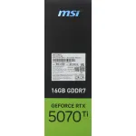 Видеокарта GeForce RTX 5070TI 2572МГц 16Мб MSI (GDDR7, 256бит, 1xHDMI, 3xDP)