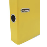 Папка-регистратор Silwerhof 355020-05 (A4, ПВХ/бумага, металлическая окантовка, сменный карман на корешке, ширина корешка 50мм, желтый)