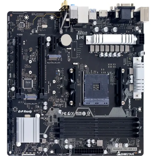 Материнская плата Biostar B550MX/E PRO (AM4, 4xDDR4 DIMM, microATX, RAID SATA: 0,1,10)