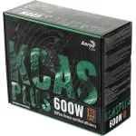 Блок питания Aerocool KCAS PLUS 600W (ATX, 600Вт, 20+4 pin, ATX12V 2.4, 1 вентилятор, BRONZE)