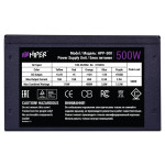 Блок питания Hiper HPP-500 500W (ATX, 500Вт, 20+4 pin, ATX12V 2.3, 1 вентилятор)