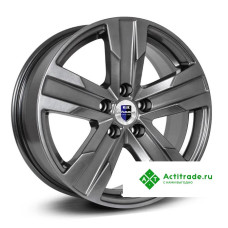 КиК Висмут R16/7J PCD 5x114,3 ET 45 ЦО 67,1 темно - серый глянцевый
