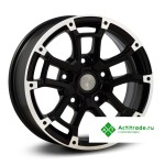 Скад Барахас R16/7J PCD 5x139,7 ET 15 ЦО 98,5 черный с полированной лицевой поверхностью
