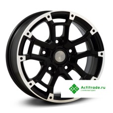 Скад Барахас R16/7J PCD 5x139,7 ET 15 ЦО 98,5 черный с полированной лицевой поверхностью [4300005]