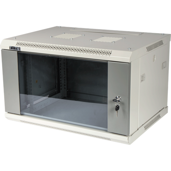 Шкаф коммутационный настенный Lanmaster TWT-CBWPG-6U-6X4-GY (6U, 600x400мм, 60кг)