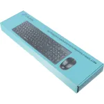 Клавиатура и мышь Oklick 220 M Wireless Keyboard & Optical Mouse Black USB (радиоканал, классическая мембранная, 105кл, светодиодная, кнопок 3, 1000dpi)