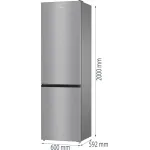 Холодильник Gorenje NRK6202EXL4 (No Frost, A++, 2-камерный, объем 353:243/110л, 60x200x59.2см, серебристый)