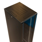 Шкаф серверный напольный WRline WR-TT-3761-AS-RAL9004 (37U, 600x1833x1000мм, IP20, 800кг)