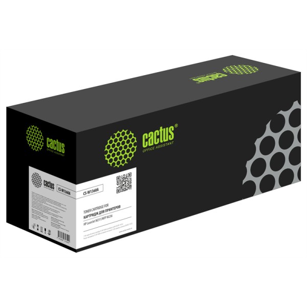 Тонер-картридж Cactus CS-W1360A (черный; 1150стр; LaserJet M211d, 209, 233, 234)