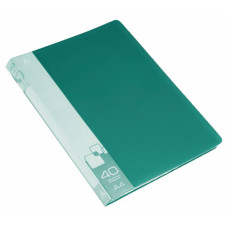 Папка Бюрократ BPV40GRN (A4, пластик, толщина пластика 0,65мм, карман торцевой с бумажной вставкой, зеленый)