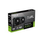 Видеокарта GeForce RTX 4060TI 2565МГц ASUS DUAL OC (PCI-E 4.0, GDDR6, 128бит, 1xHDMI, 3xDP)