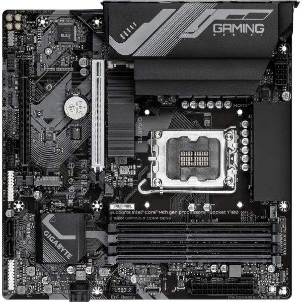 Материнская плата Gigabyte B760M GAMING X DDR4 GEN5 (SocketLGA1700, 4xDDR4, microATX, RAID SATA: 0,1,15,5)