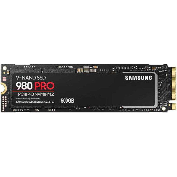 Жесткий диск SSD 500Гб Samsung 980 Pro (2280, 6900/5000 Мб/с, 1000000 IOPS, PCI-E, для ноутбука и настольного компьютера)