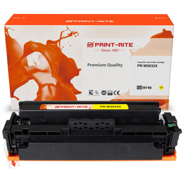 Картридж Print-Rite TFHBKUYPU1J (оригинальный номер: W2032X; желтый; 6000стр; Color LaserJet M454nw, dn, dw, , MFP M479dw, fdn, fdw)