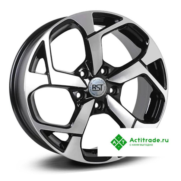RST R067 R17/7J PCD 5x114,3 ET 48 ЦО 67,1 черный с полированной лицевой поверхностью