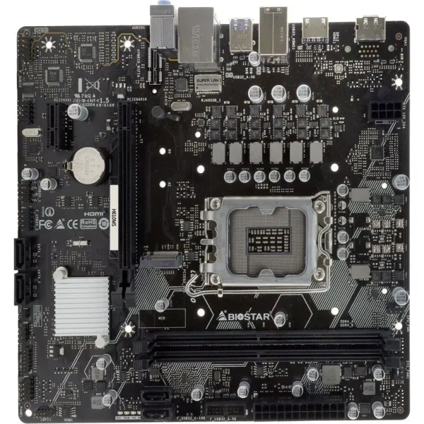 Материнская плата Biostar H610MS (LGA1700, 2xDDR4 DIMM, microATX, RAID SATA: 0,1,15,5)